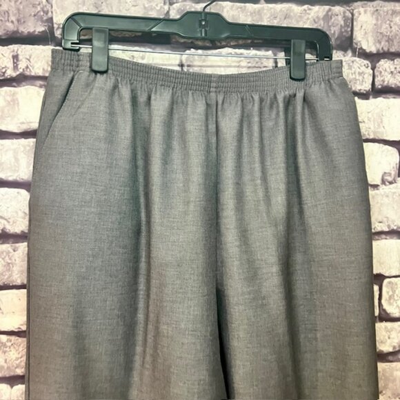 Alfred Dunner Gray Elastic Waist Pull on Pants Size 18 - Picture 2 of 8